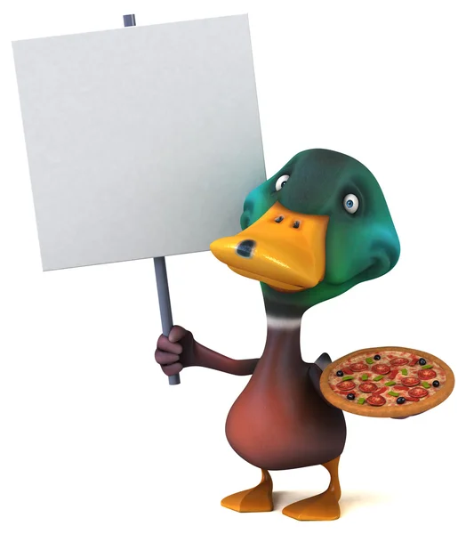 Fun cartoon duck — Stock Photo, Image