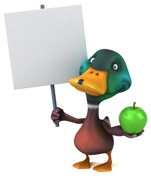 Fun cartoon duck — Stock Photo, Image