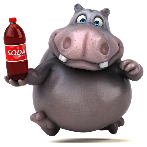 Fun cartoon hippo — Stock Photo, Image