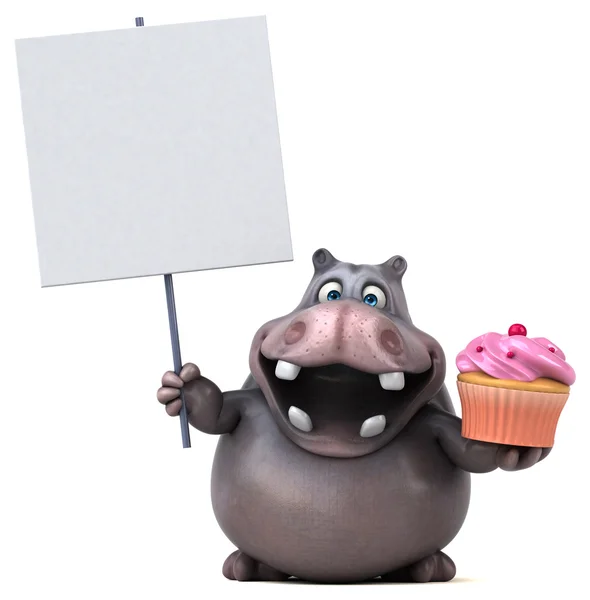 Gøyale tegneseriehippo – stockfoto