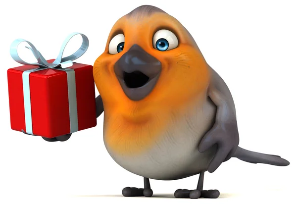 Divertido pássaro dos desenhos animados — Fotografia de Stock