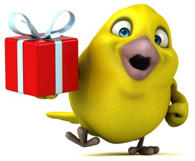 Eğlenceli sarı kuş