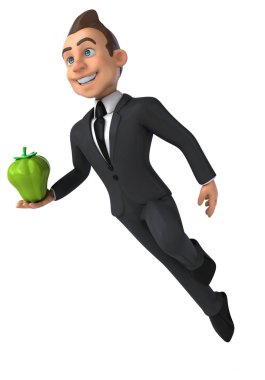 Eğlenceli karikatür işadamı