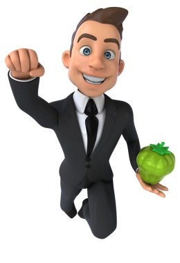 Eğlenceli karikatür işadamı