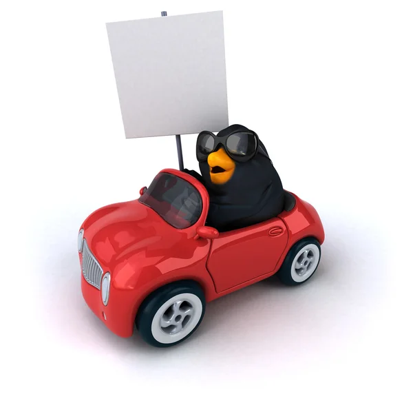 Fun cartoon Blackbird — Stock Photo, Image