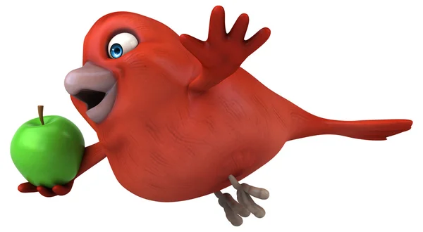 Funny cartoon Red bird — Stock Photo, Image