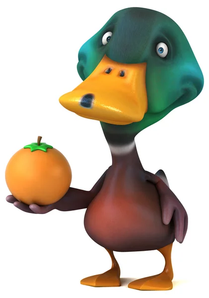 Fun cartoon duck — Stock Photo, Image