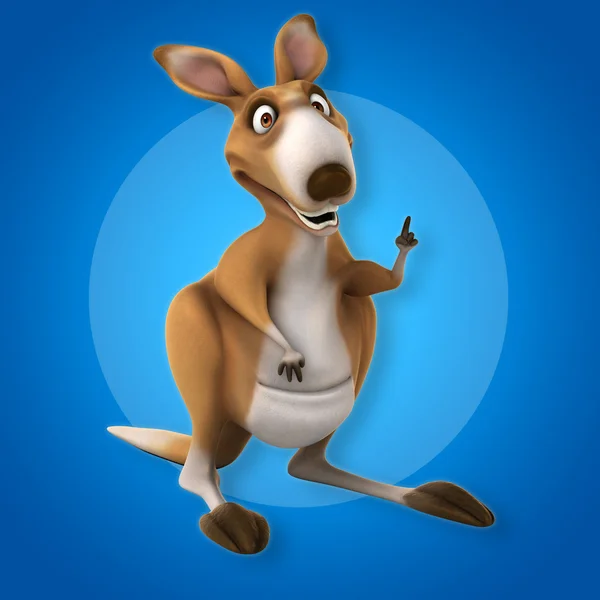 Amusant dessin animé kangourou — Photo