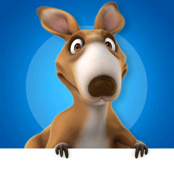 Fun cartoon kangaroo — Stock Photo, Image