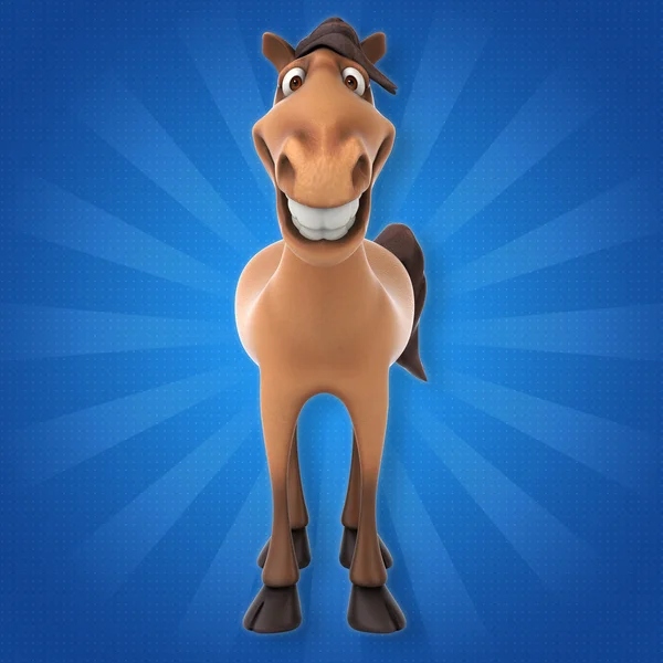 Cavalo de desenho animado divertido — Fotografia de Stock