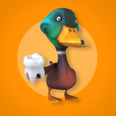 Eğlenceli çizgi film ördek