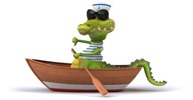 Eğlenceli çizgi film timsah