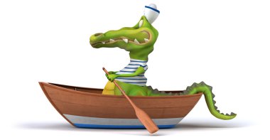 Eğlenceli çizgi film timsah