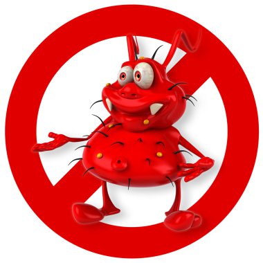 Eğlenceli çizgi film mikrop