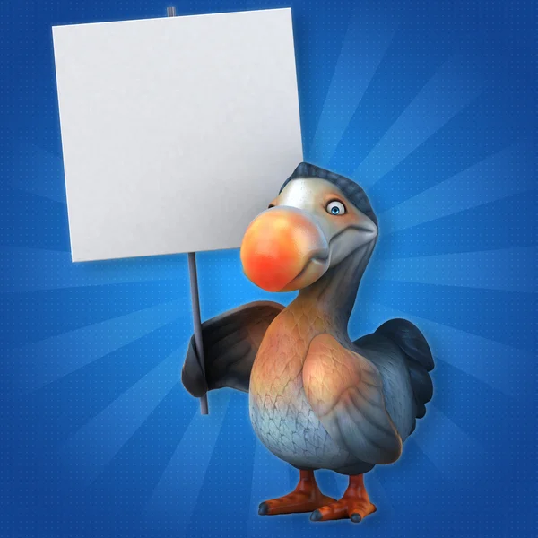 Amusant dessin animé dodo oiseau — Photo