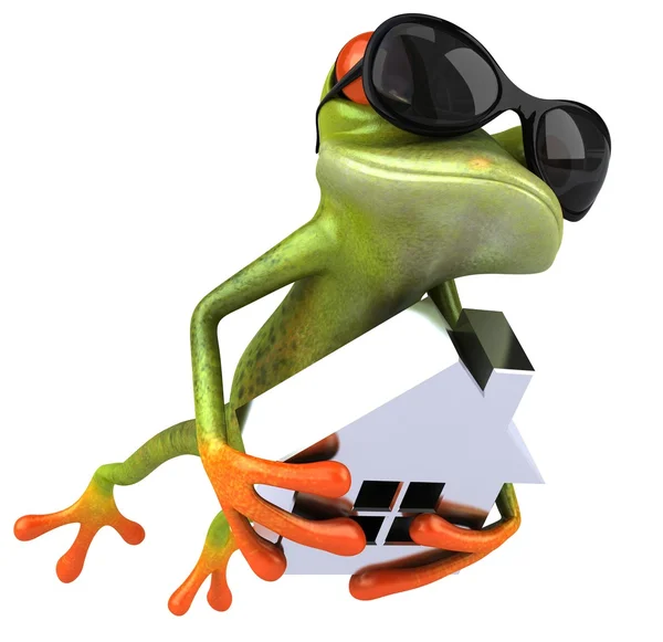 Spaß Cartoon-Frosch — Stockfoto