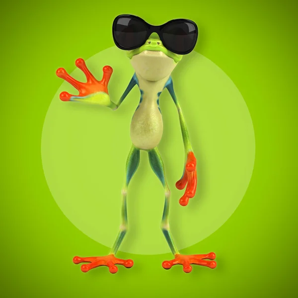 Zeichentrickfilm Grüner Frosch — Stockfoto