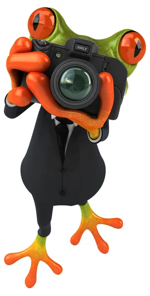 Leuke cartoon kikker — Stockfoto