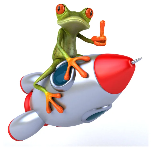 Fun cartoon frog — Stock Photo, Image