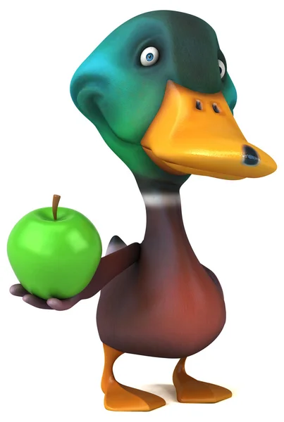 Fun cartoon duck — Stock Photo, Image