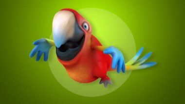 komik karikatür papağan