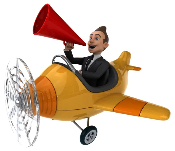 Fun cartoon plane — Stock Photo, Image