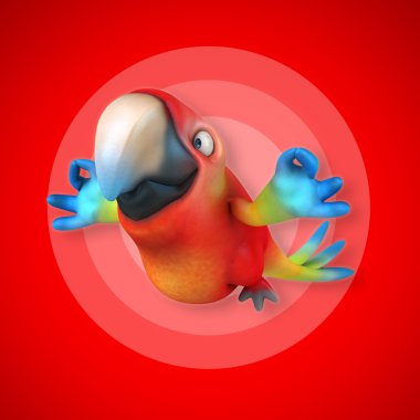 komik karikatür papağan