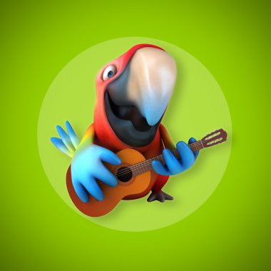 komik karikatür papağan