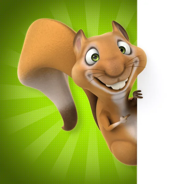 Fun cartoon squirrel — Stock Photo, Image