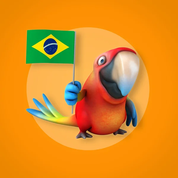 Funny cartoon Parrot — Stock Photo, Image