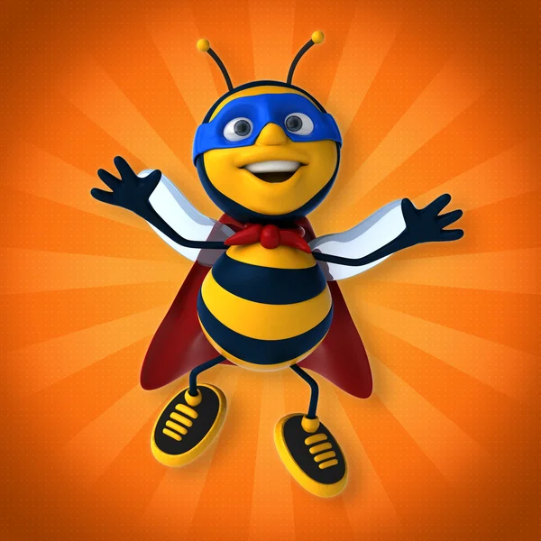 Super abelha dos desenhos animados — Fotografia de Stock