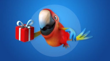 komik karikatür papağan