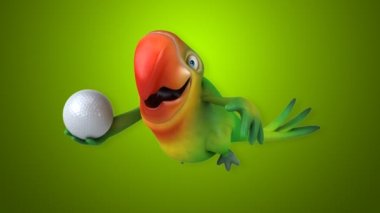 komik karikatür papağan