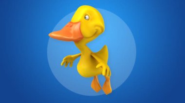 Eğlenceli çizgi film ördek