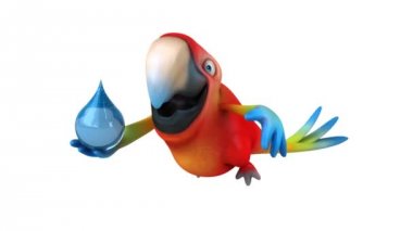 komik karikatür papağan