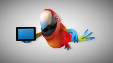 komik karikatür papağan