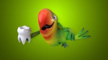 komik karikatür papağan