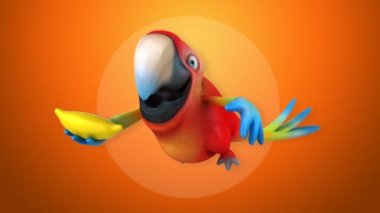 komik karikatür papağan