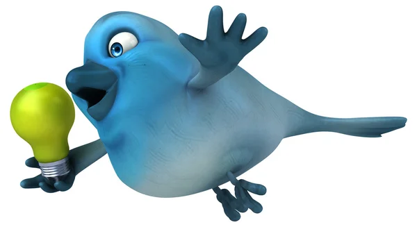 Fun cartoon Blue bird — Stock Photo, Image