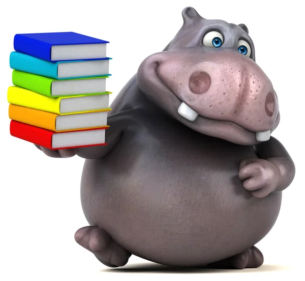 Fun cartoon hippo — Stock Photo, Image