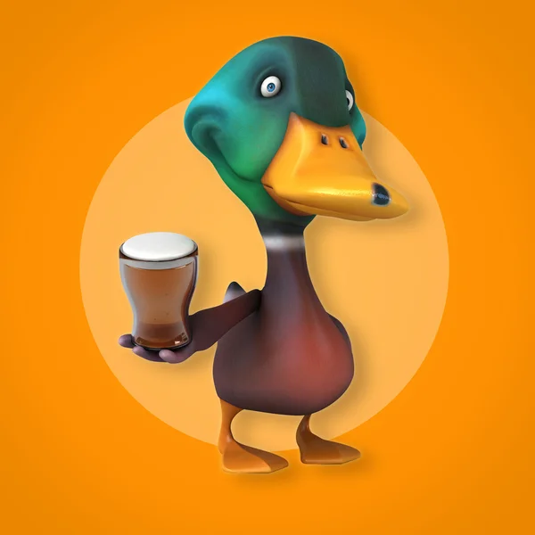 Funny cartoon Duck — Stock Photo, Image