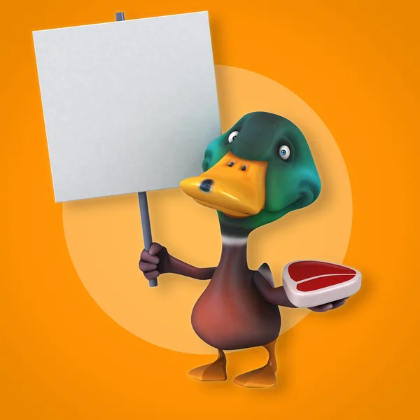 Funny cartoon Duck — Stock Photo, Image