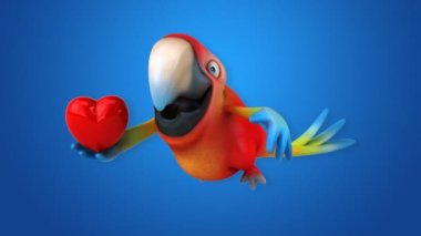 komik karikatür papağan