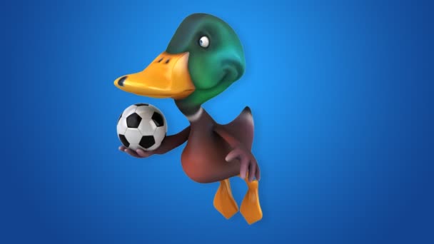 Pato engraçado dos desenhos animados — Vídeo de Stock