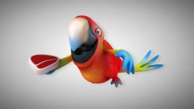 komik karikatür papağan