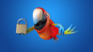 komik karikatür papağan