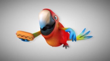 komik karikatür papağan