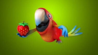 komik karikatür papağan