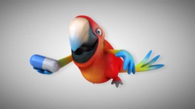 komik karikatür papağan