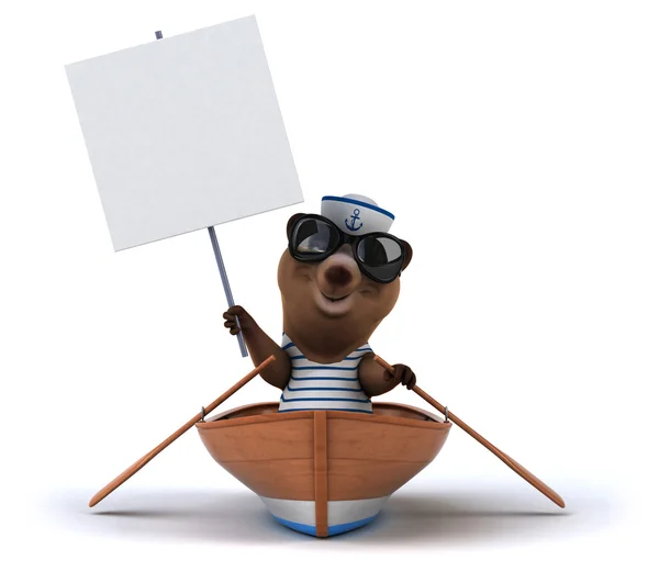 Eğlenceli çizgi film ayı — Stok fotoğraf